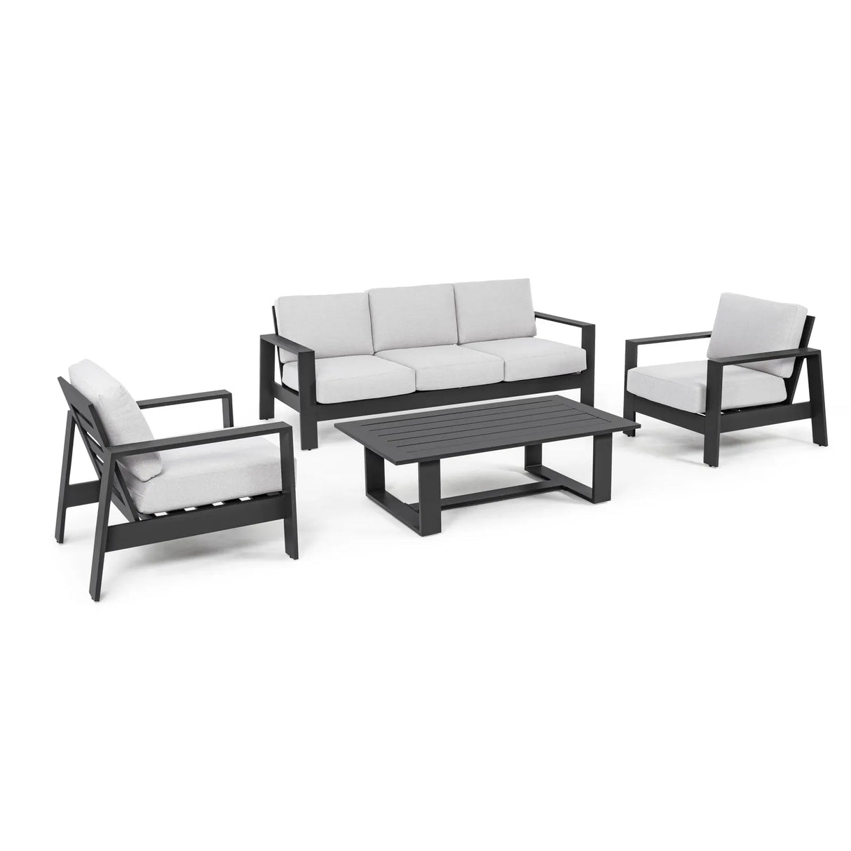 Gartenlounge Set 4er Set Baltic mit Kissen Anthrazit YK13 - ZEN ZONE Furniture