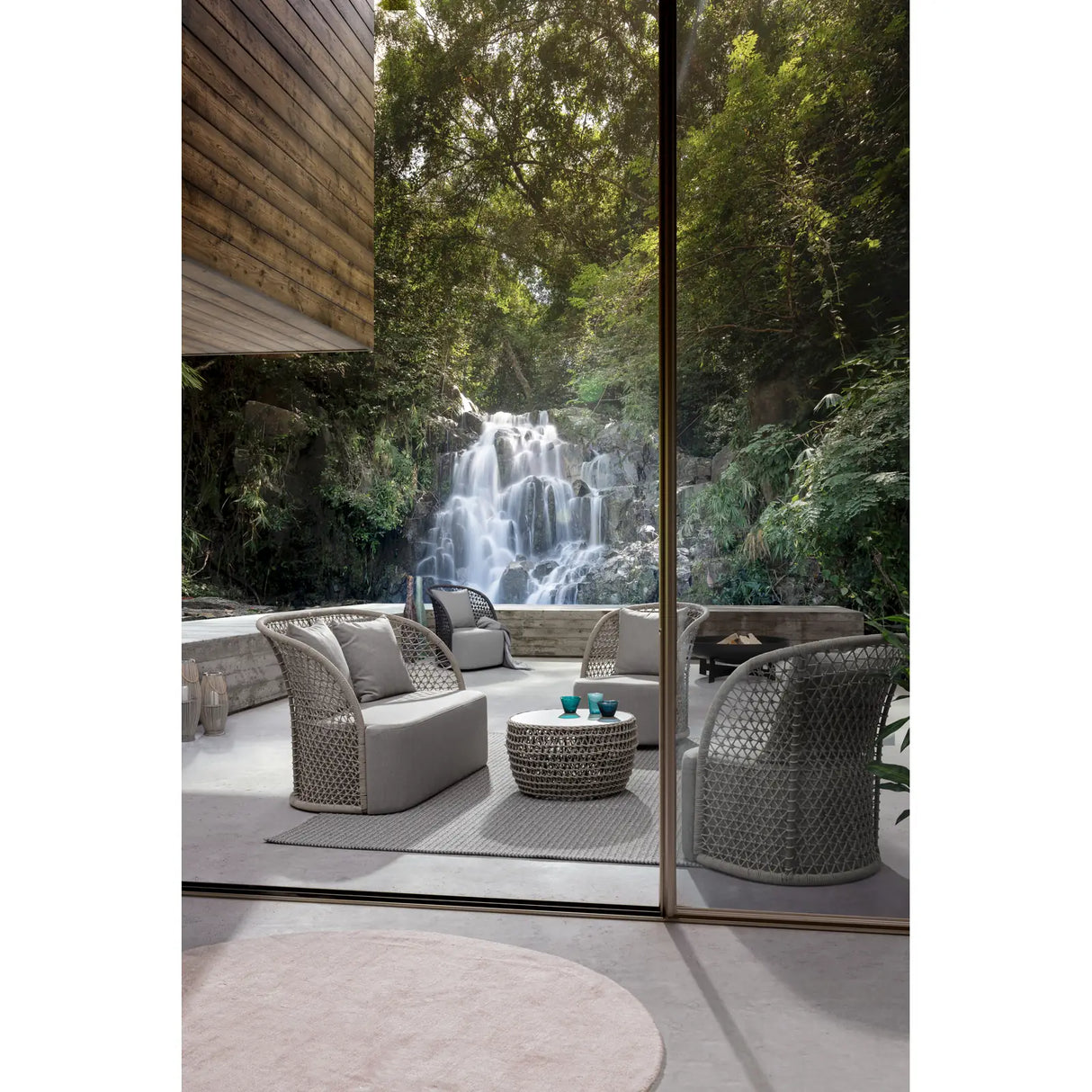 Garten-Sofa 2-Sitzer mit Kissen Sand Cuyen - ZEN ZONE Furniture