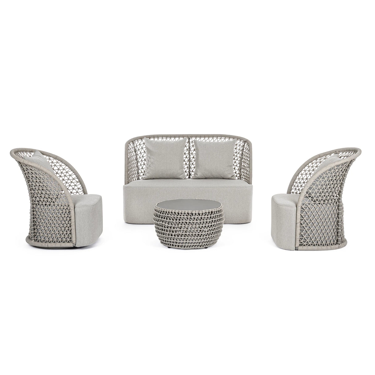 Garten-Sofa 2-Sitzer mit Kissen Sand Cuyen - ZEN ZONE Furniture