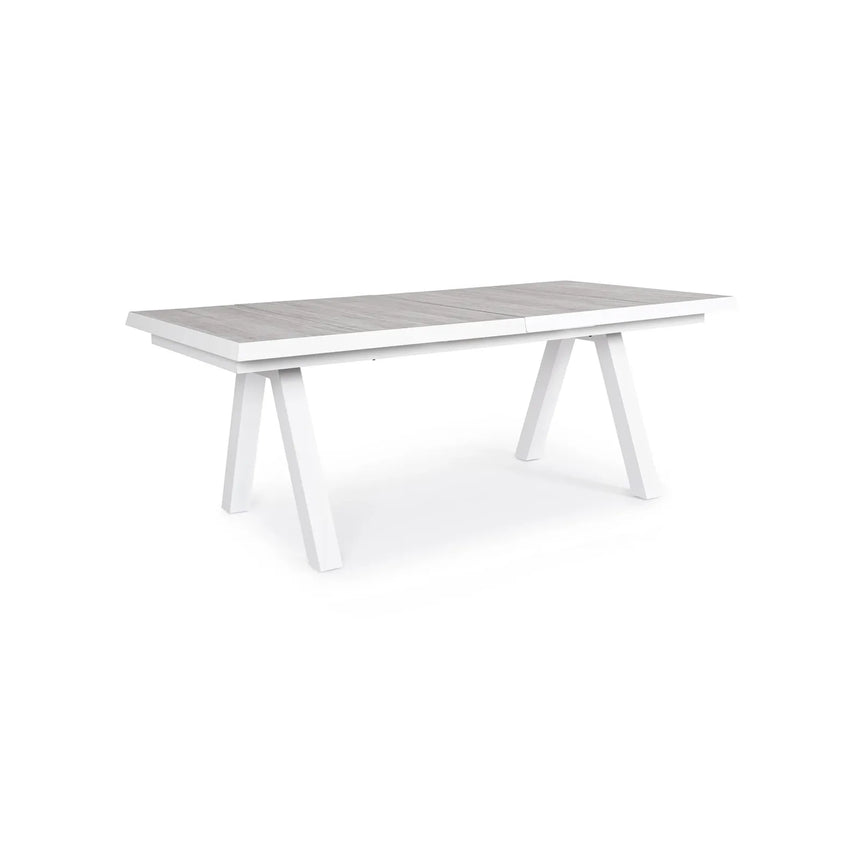 Gartentisch ausziehbar 205-265x103 Weiß JX11 Krion - ZEN ZONE Furniture