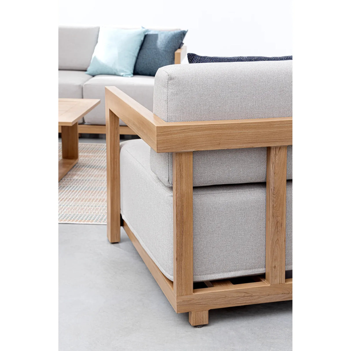 Gartenlounge Set 4er Set Theseus Natur - ZEN ZONE Furniture