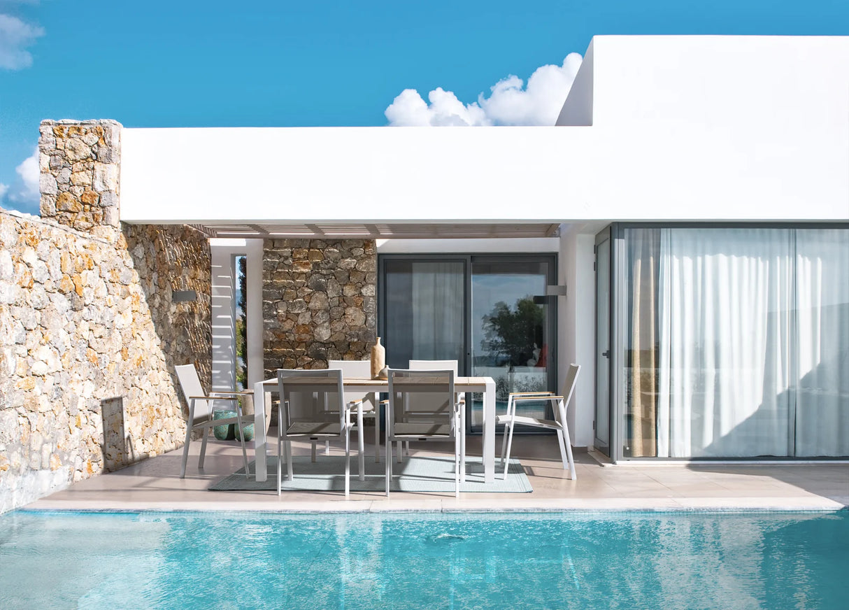 Gartentisch 180x90 Weiß GK50 Cameron - ZEN ZONE Furniture