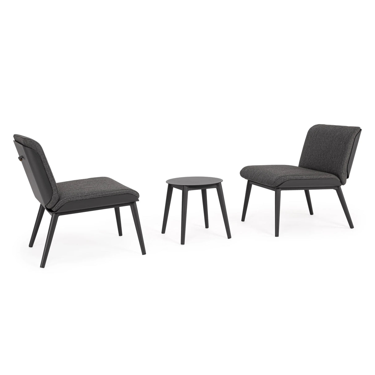 Garten Balkon-Set 3 mit Kissen Anthrazit WG21 Isabela - ZEN ZONE Furniture