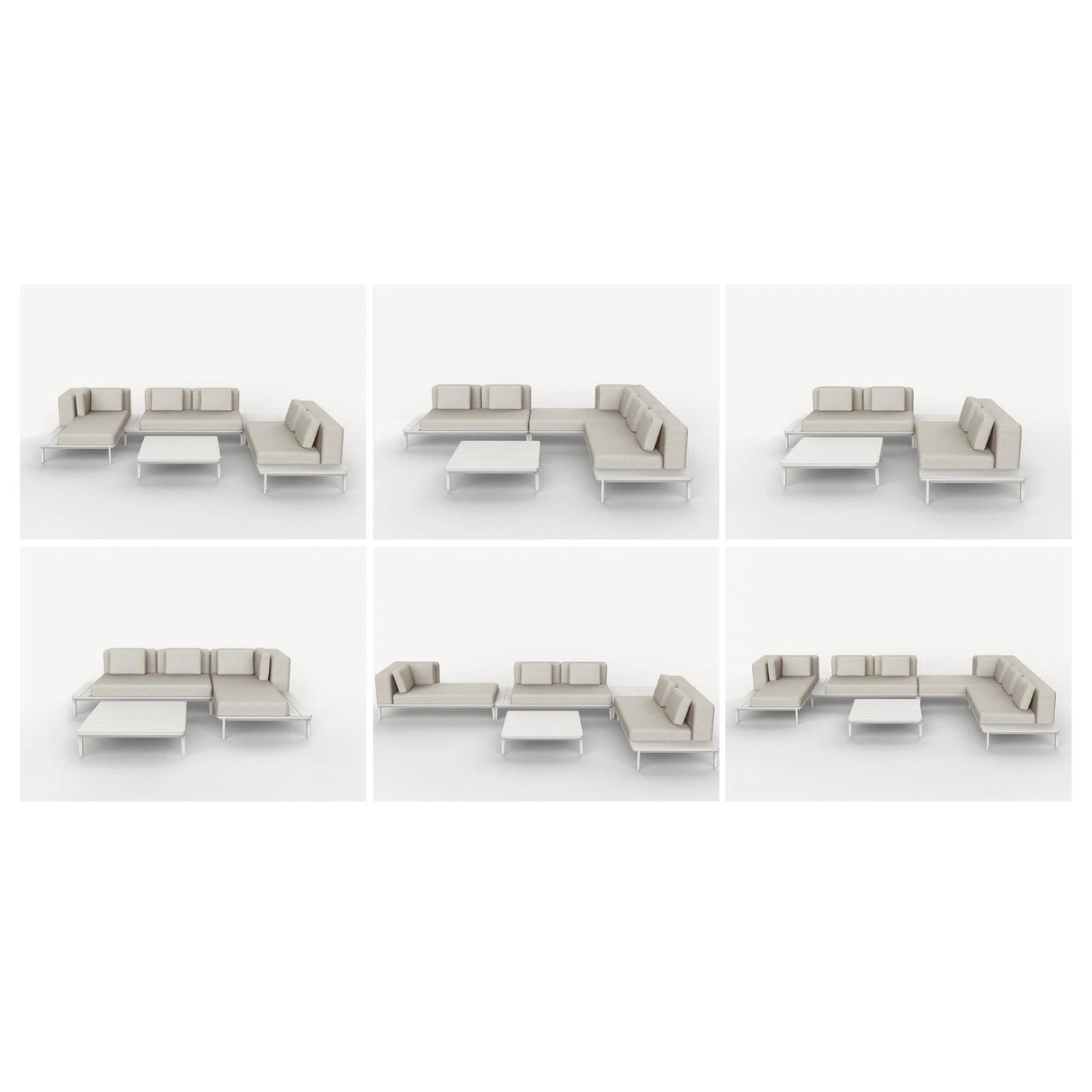 Lounge Garten-Sofa 2-Sitzer Matrix Weiß WG20 - ZEN ZONE Furniture