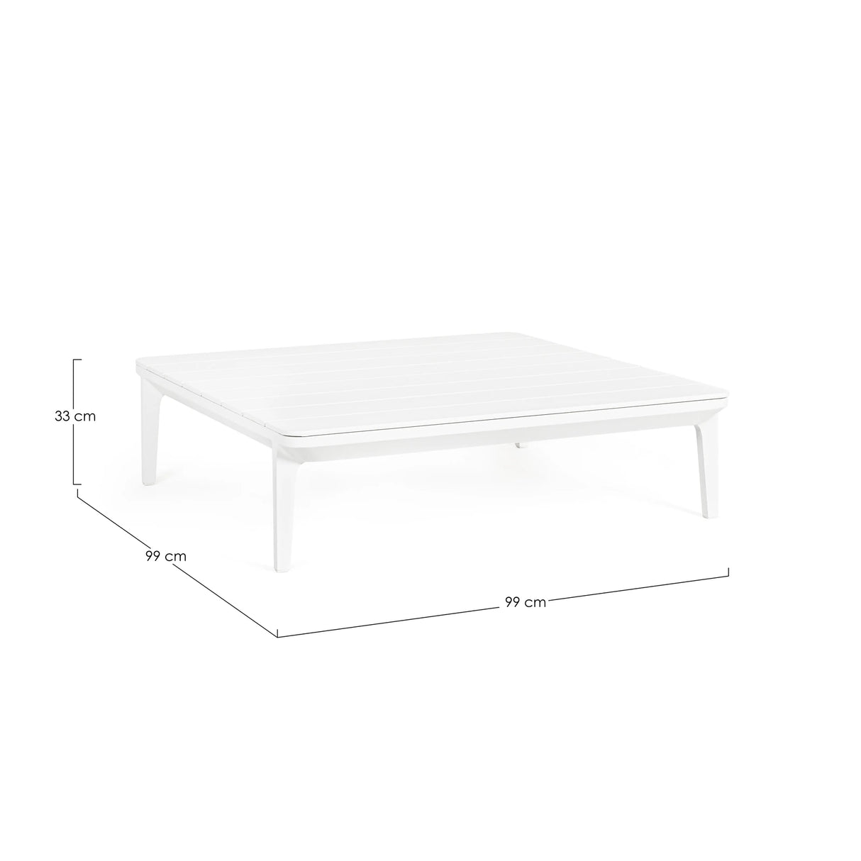 Garten Couchtisch 99x99x33 Weiß WG20 Matrix - ZEN ZONE Furniture