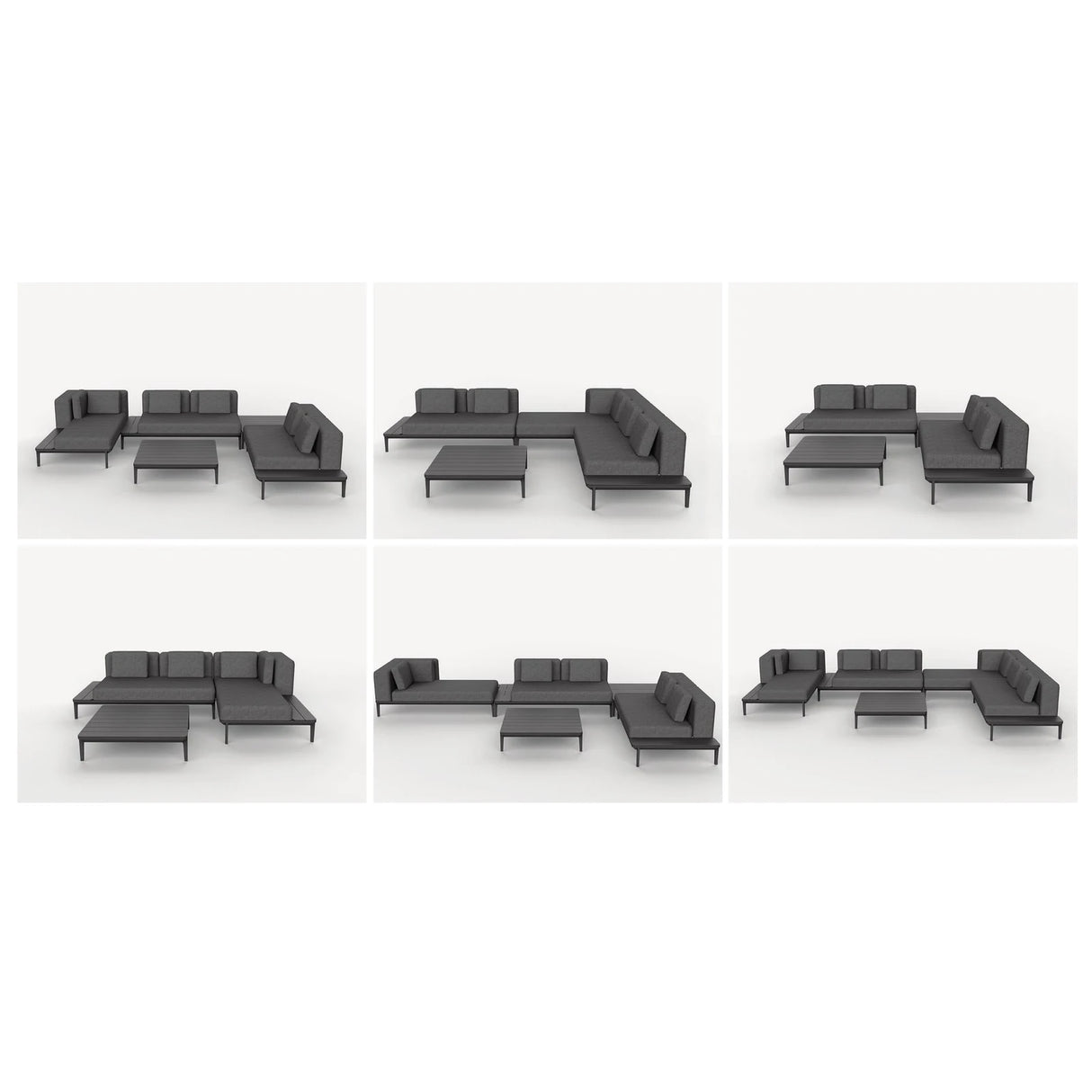 Garten Couchtisch 99x99 Anthrazit WG21 Matrix - ZEN ZONE Furniture