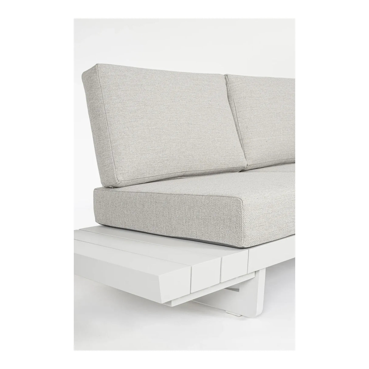 Gartenlounge Ecksitzgruppe 2er Set mit Kissen Weiß WG20 Infinity - ZEN ZONE Furniture