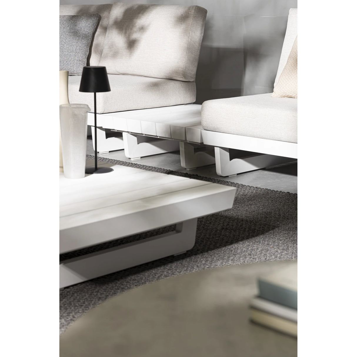 Modularer Garten Couchtisch Weiß WH20 Infinity - ZEN ZONE Furniture