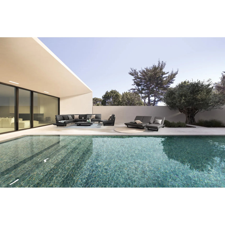 Gartenlounge Set 2 Ecksitzgruppe mit Kissen Anthrazit WG21 Infinity - ZEN ZONE Furniture