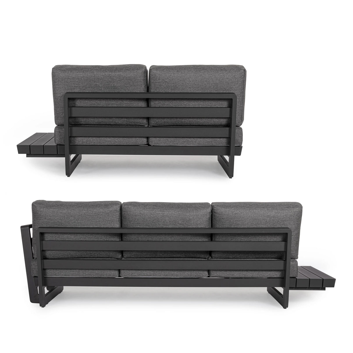 Gartenlounge Set 2 Ecksitzgruppe mit Kissen Anthrazit WG21 Infinity - ZEN ZONE Furniture