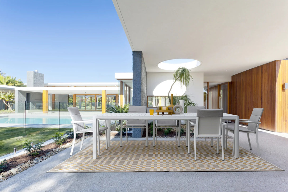 Gartentisch ausziehbar 180-240x100 Weiß CX21 Kiplin - ZEN ZONE Furniture