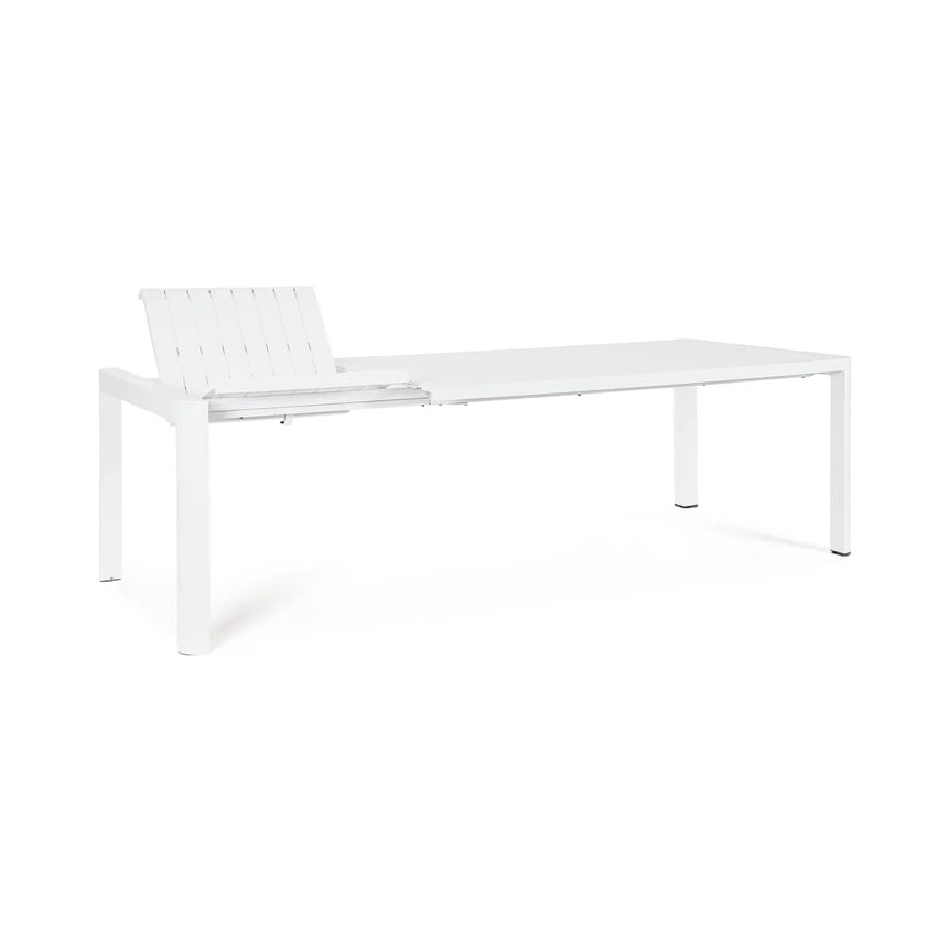 Gartentisch ausziehbar 180-240x100 Weiß CX21 Kiplin - ZEN ZONE Furniture