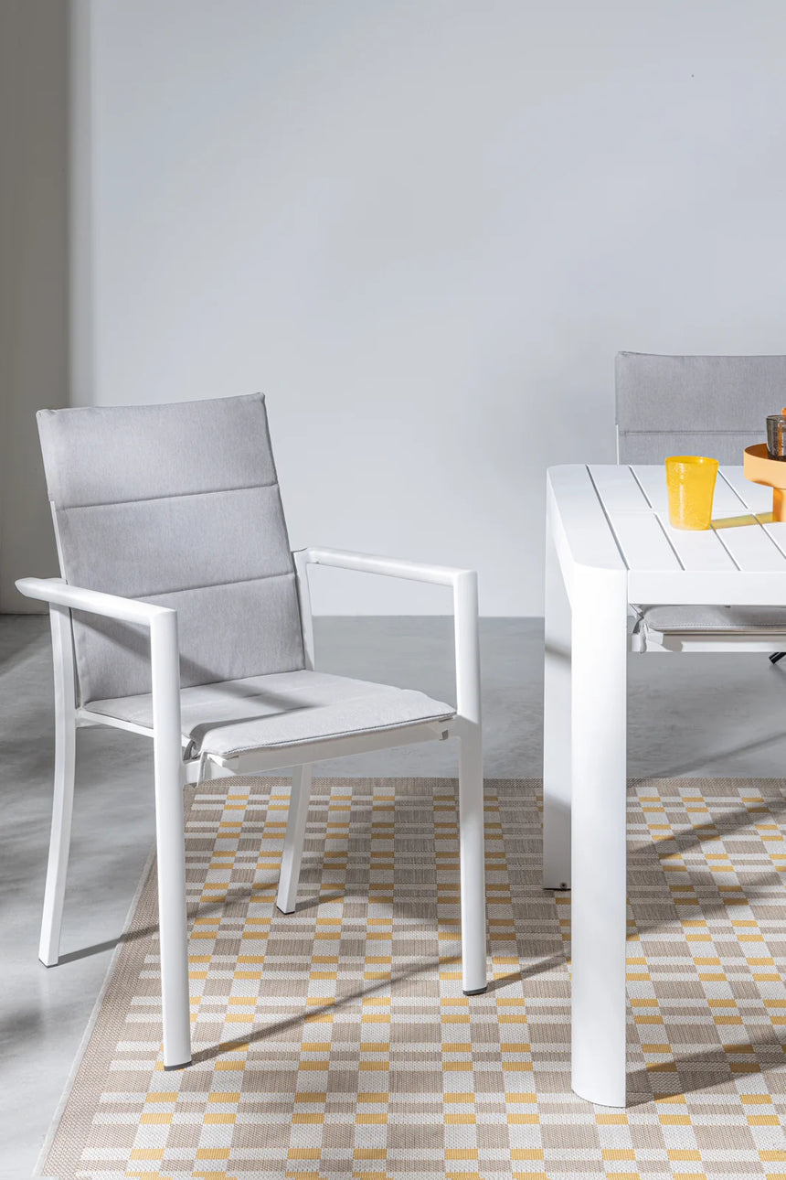 Gartentisch ausziehbar 180-240x100 Weiß CX21 Kiplin - ZEN ZONE Furniture