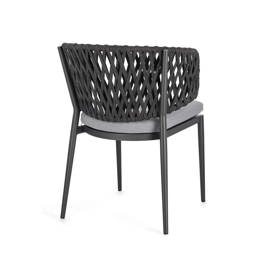 Gartenstuhl mit Kissen Noelia Anthrazit WG21 - ZEN ZONE Furniture
