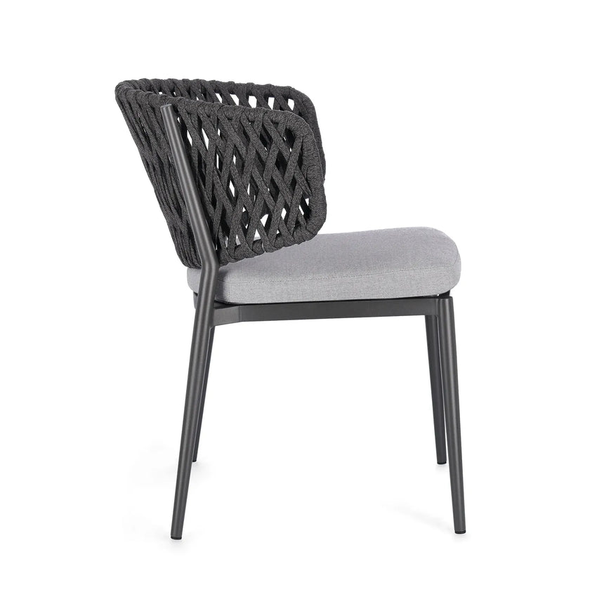 Gartenstuhl mit Kissen Noelia Anthrazit WG21 - ZEN ZONE Furniture