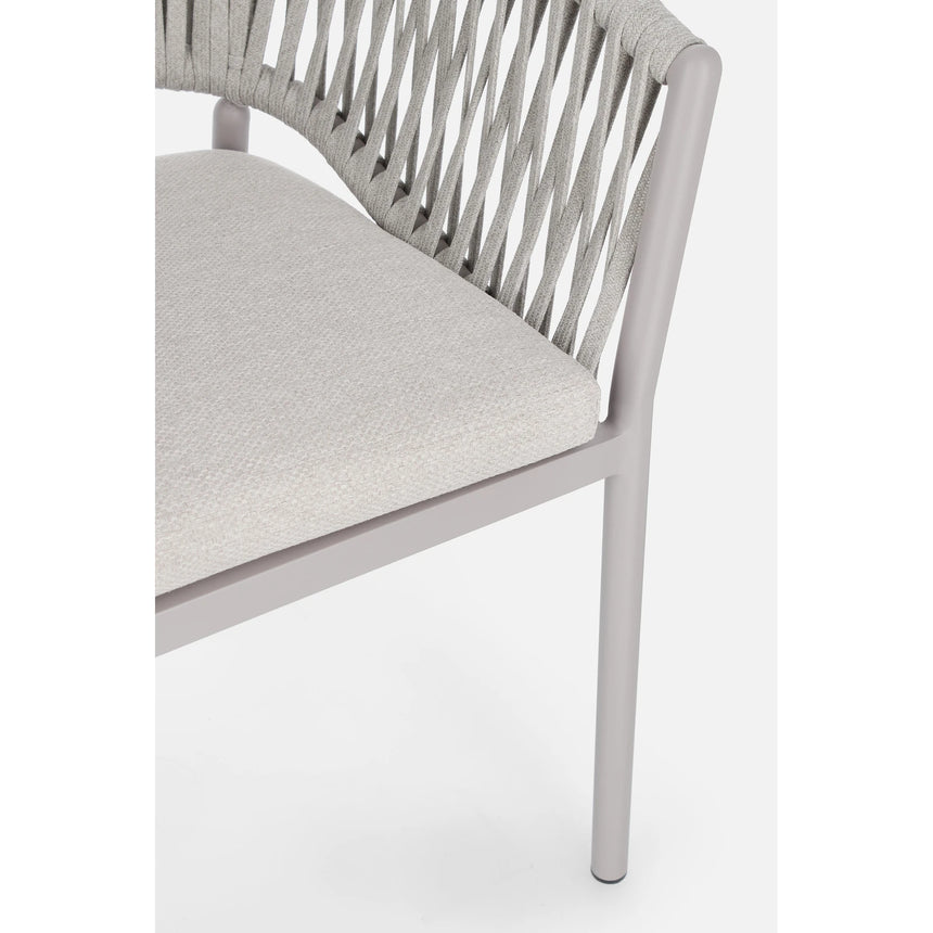 Gartenstuhl mit Armlehne und Kissen Florencia Moon WG24 - ZEN ZONE Furniture