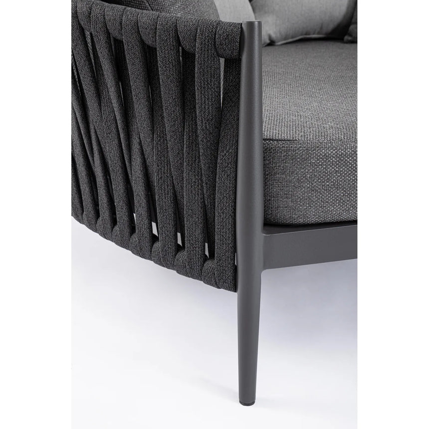Outdoor Daybed mit Kissen Jacinta Anthrazit WG21 - ZEN ZONE Furniture