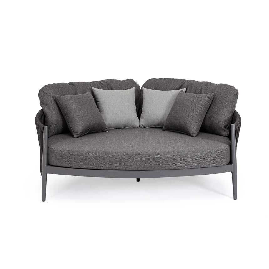 Outdoor Daybed mit Kissen Jacinta Anthrazit WG21 - ZEN ZONE Furniture