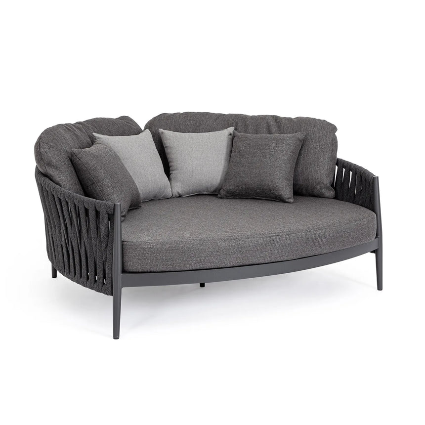 Outdoor Daybed mit Kissen Jacinta Anthrazit WG21 - ZEN ZONE Furniture