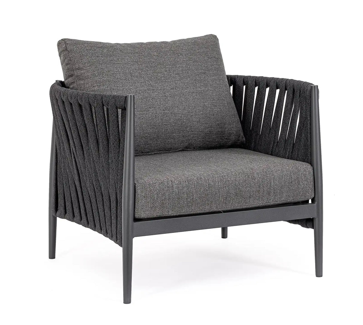 Outdoor Sessel 3er Platz mit Kissen Jacinta Anthrazit WG21 - ZEN ZONE Furniture