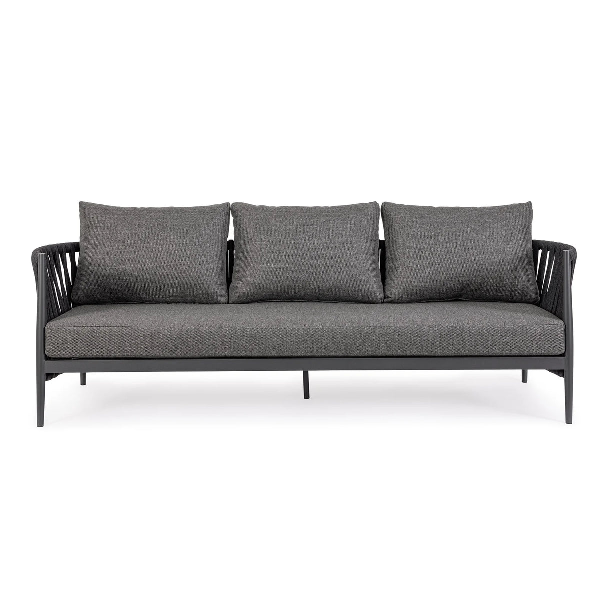 Garten-Sofa 3-Sitzer mit Kissen Jacinta Anthrazit WG21 - ZEN ZONE Furniture