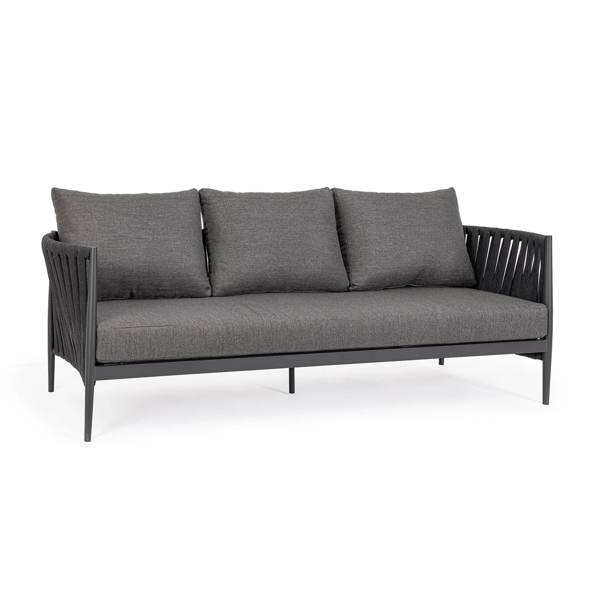 Garten-Sofa 3-Sitzer mit Kissen Jacinta Anthrazit WG21 - ZEN ZONE Furniture