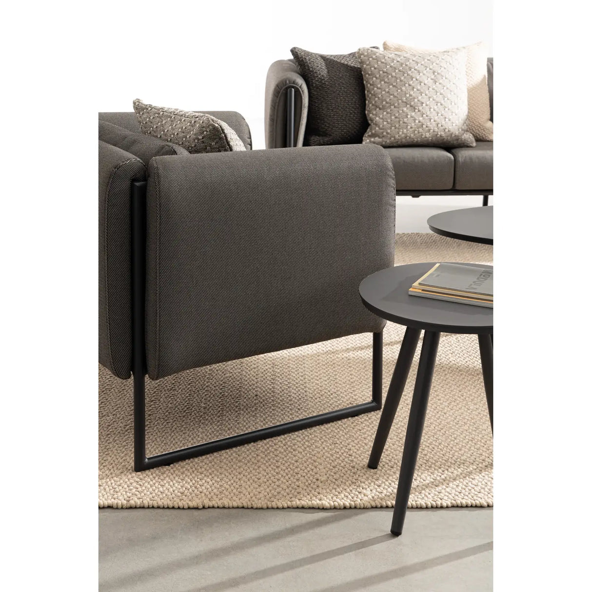 Garten-Sofa 3-Sitzer mit Kissen Pixel Anthrazit - ZEN ZONE Furniture