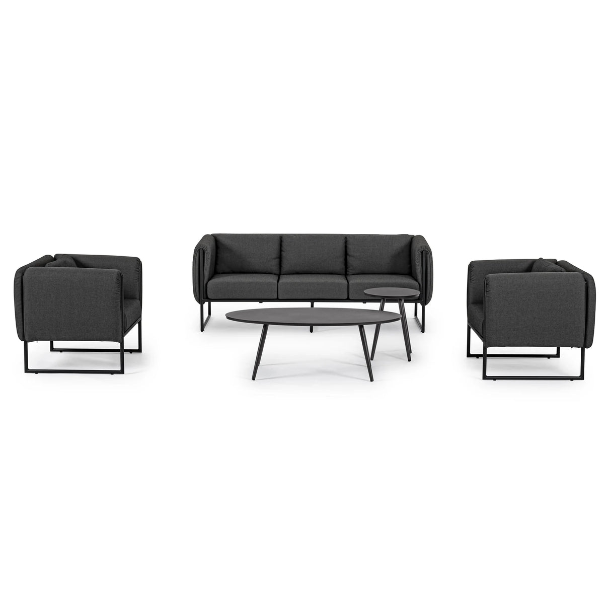 Garten-Sofa 3-Sitzer mit Kissen Pixel Anthrazit - ZEN ZONE Furniture