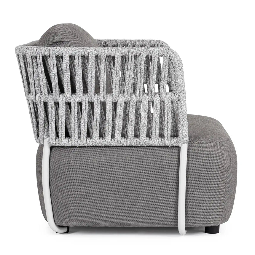 Outdoor Sessel mit Kissen Palmer Weiß/Grau - ZEN ZONE Furniture
