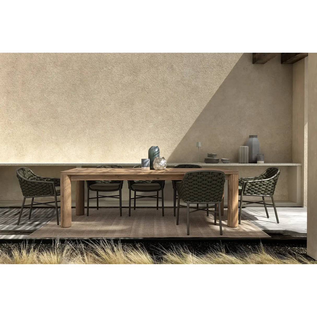 Gartenstuhl mit Armlehne und Kissen Everly Olive QS24 - ZEN ZONE Furniture