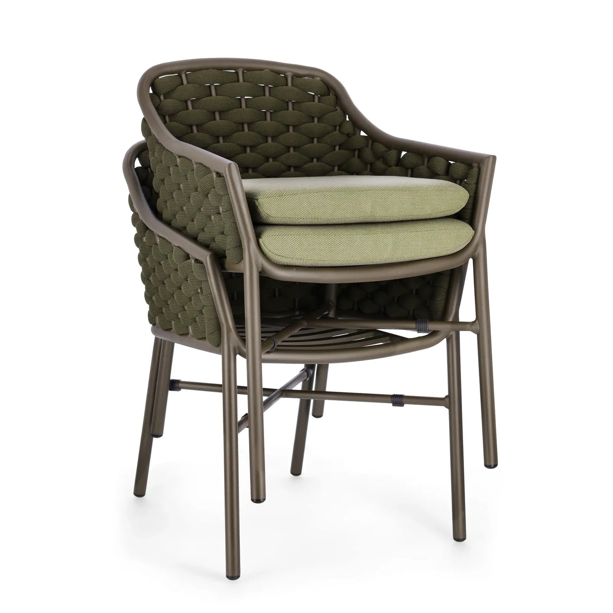 Gartenstuhl mit Armlehne und Kissen Everly Olive QS24 - ZEN ZONE Furniture