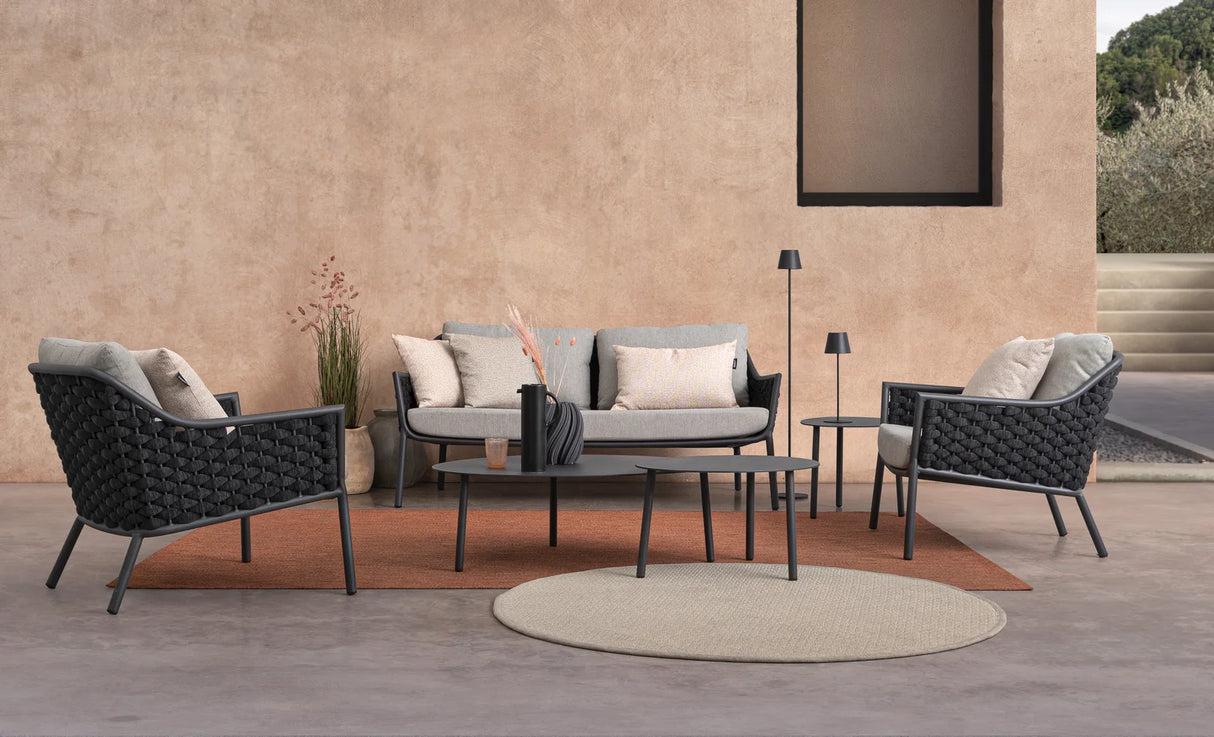 Garten-Sofa 2-Sitzer mit Kissen Everly QS22/Graphit - ZEN ZONE Furniture