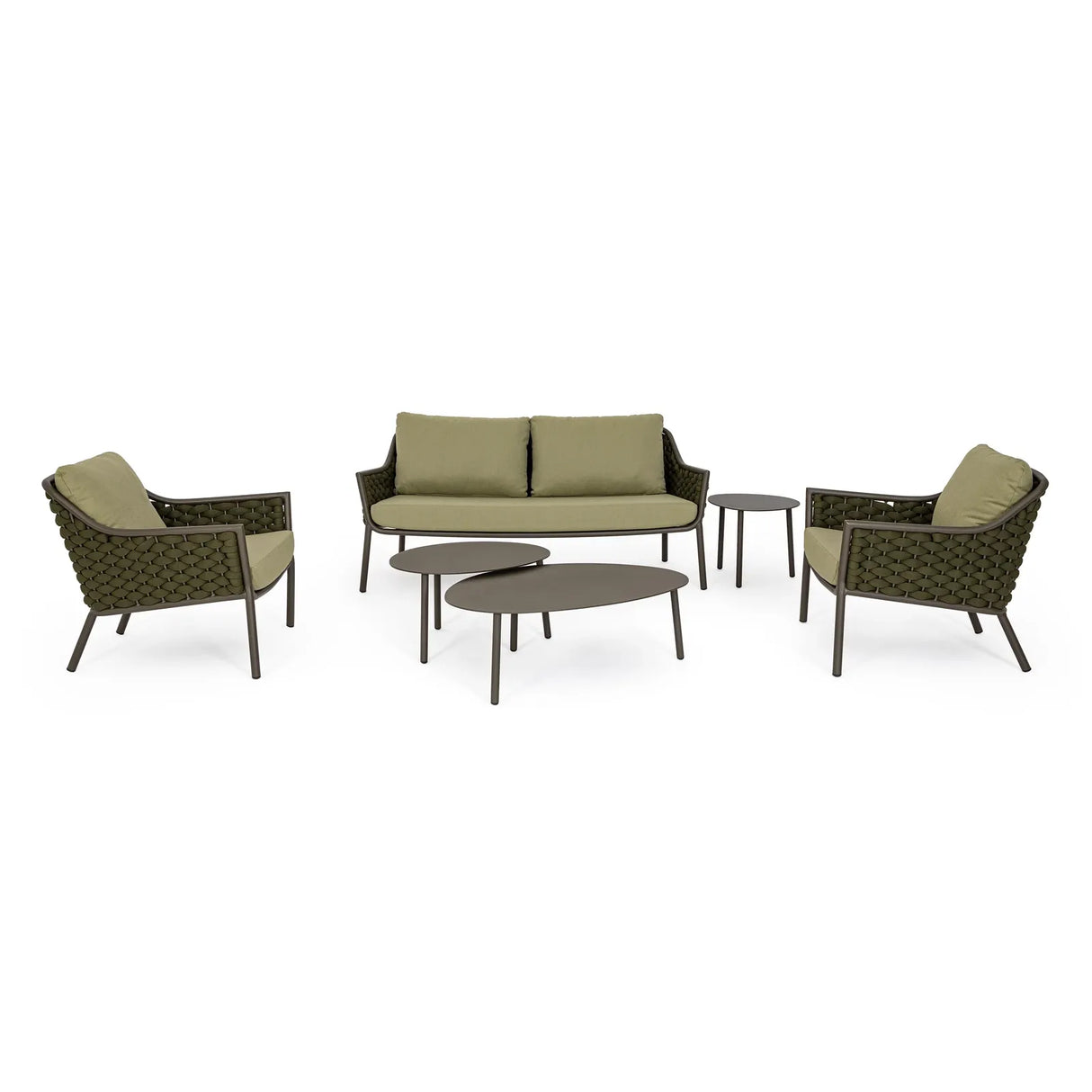 Garten-Sofa 2-Sitzer mit Kissen Everly Olive QS24 - ZEN ZONE Furniture