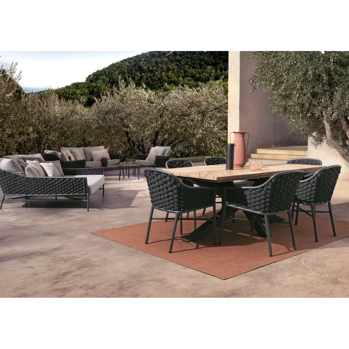 Outdoor Daybed mit Kissen Everly Anthrazit QS22/Graphit - ZEN ZONE Furniture