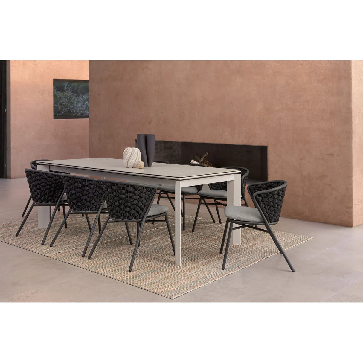 Gartenstuhl mit Kissen Harlow Anthrazit QS22/Graphit - ZEN ZONE Furniture