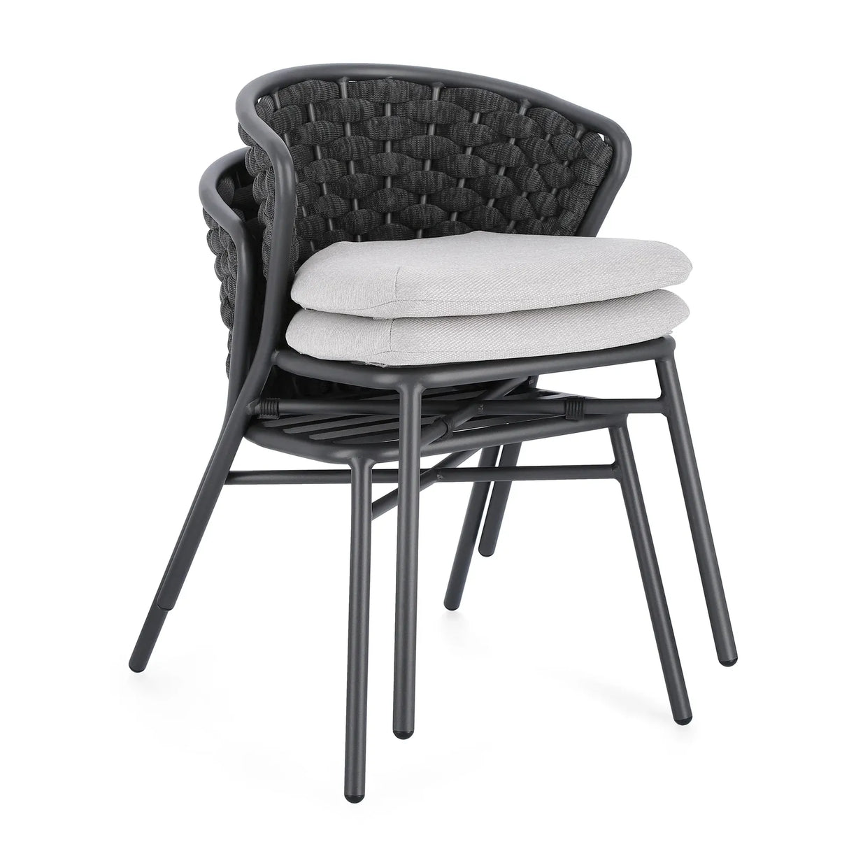 Gartenstuhl mit Kissen Harlow Anthrazit QS22/Graphit - ZEN ZONE Furniture