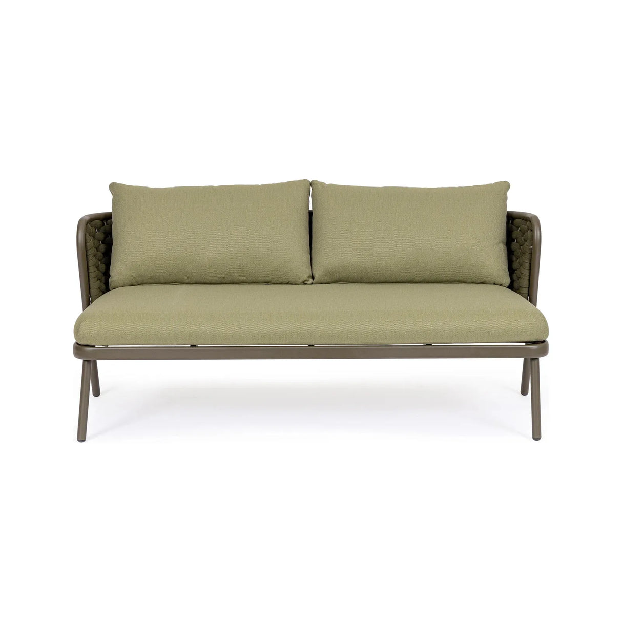 Harlow Sofa 2-Sitzer mit Kissen Oliv Qs24 - ZEN ZONE Furniture