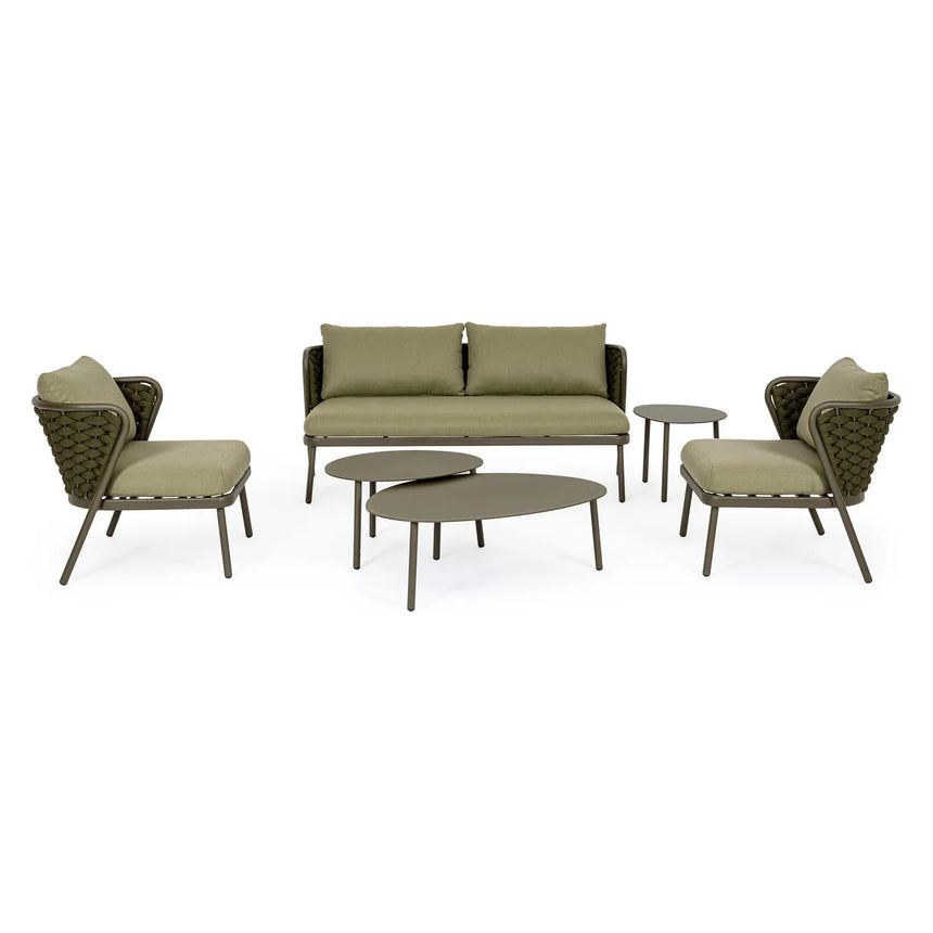 Harlow Sofa 2-Sitzer mit Kissen Oliv Qs24 - ZEN ZONE Furniture