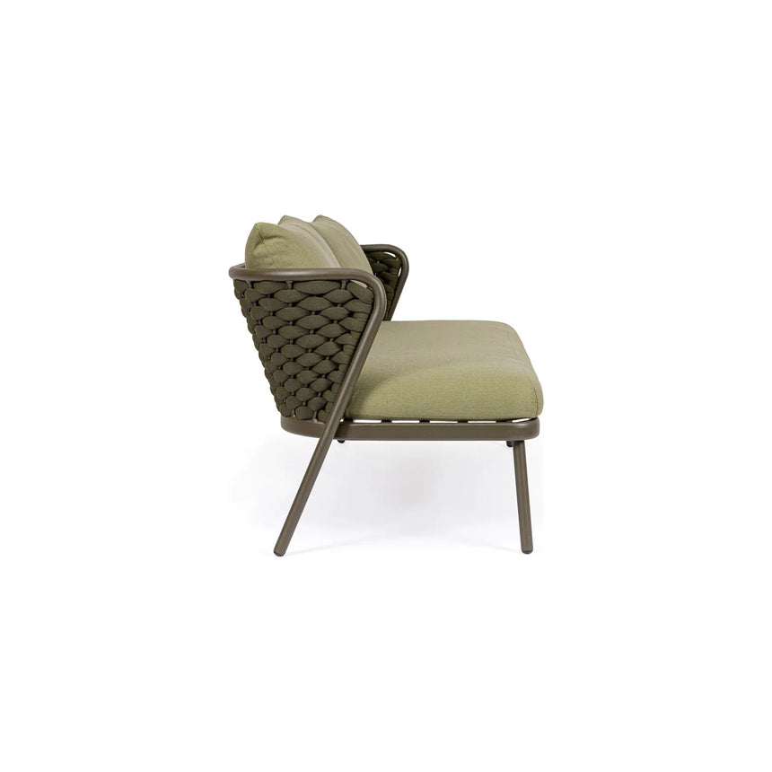 Harlow Sofa 2-Sitzer mit Kissen Oliv Qs24 - ZEN ZONE Furniture
