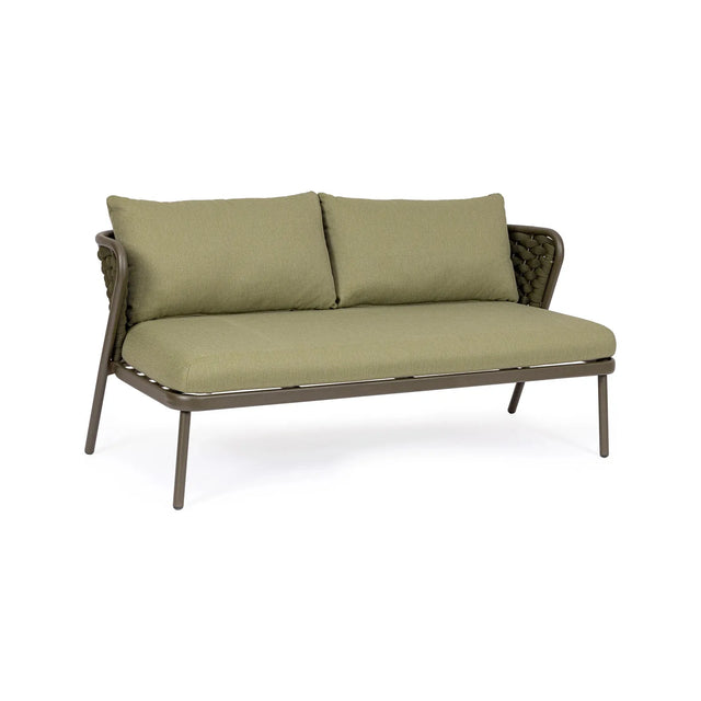 Harlow Sofa 2-Sitzer mit Kissen Oliv Qs24 - ZEN ZONE Furniture