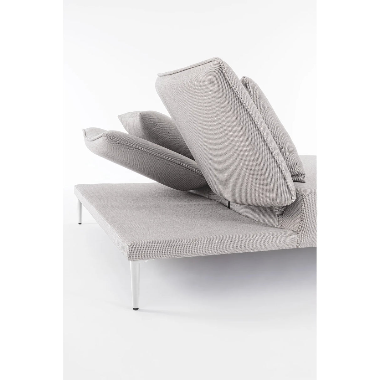 Gartenliege Doppel mit Kissen Viper Weiß QS20/Sand - ZEN ZONE Furniture