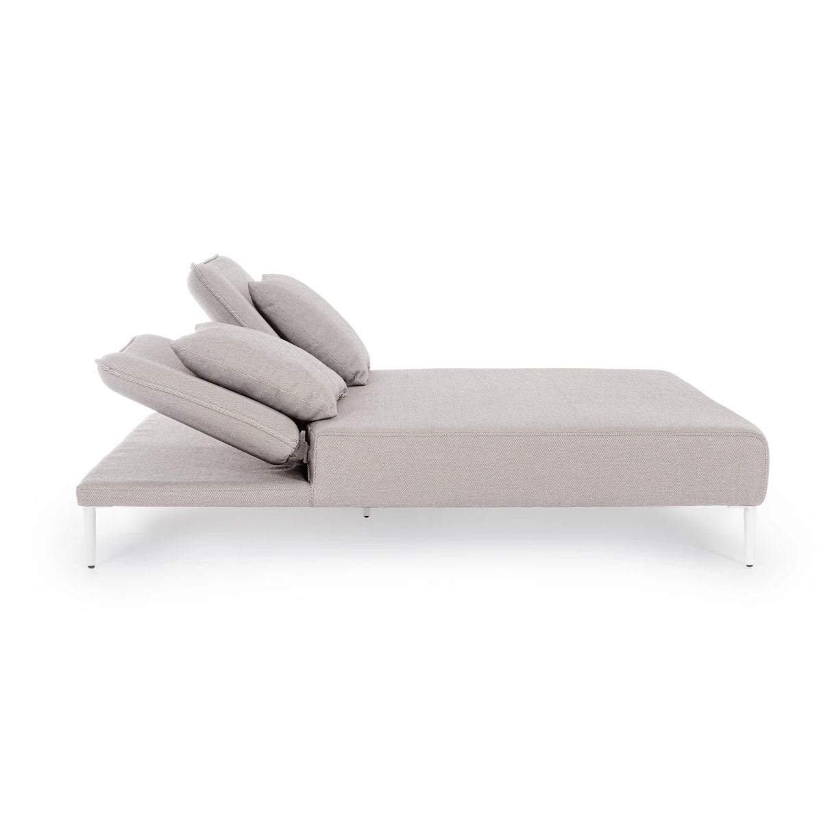 Gartenliege Doppel mit Kissen Viper Weiß QS20/Sand - ZEN ZONE Furniture