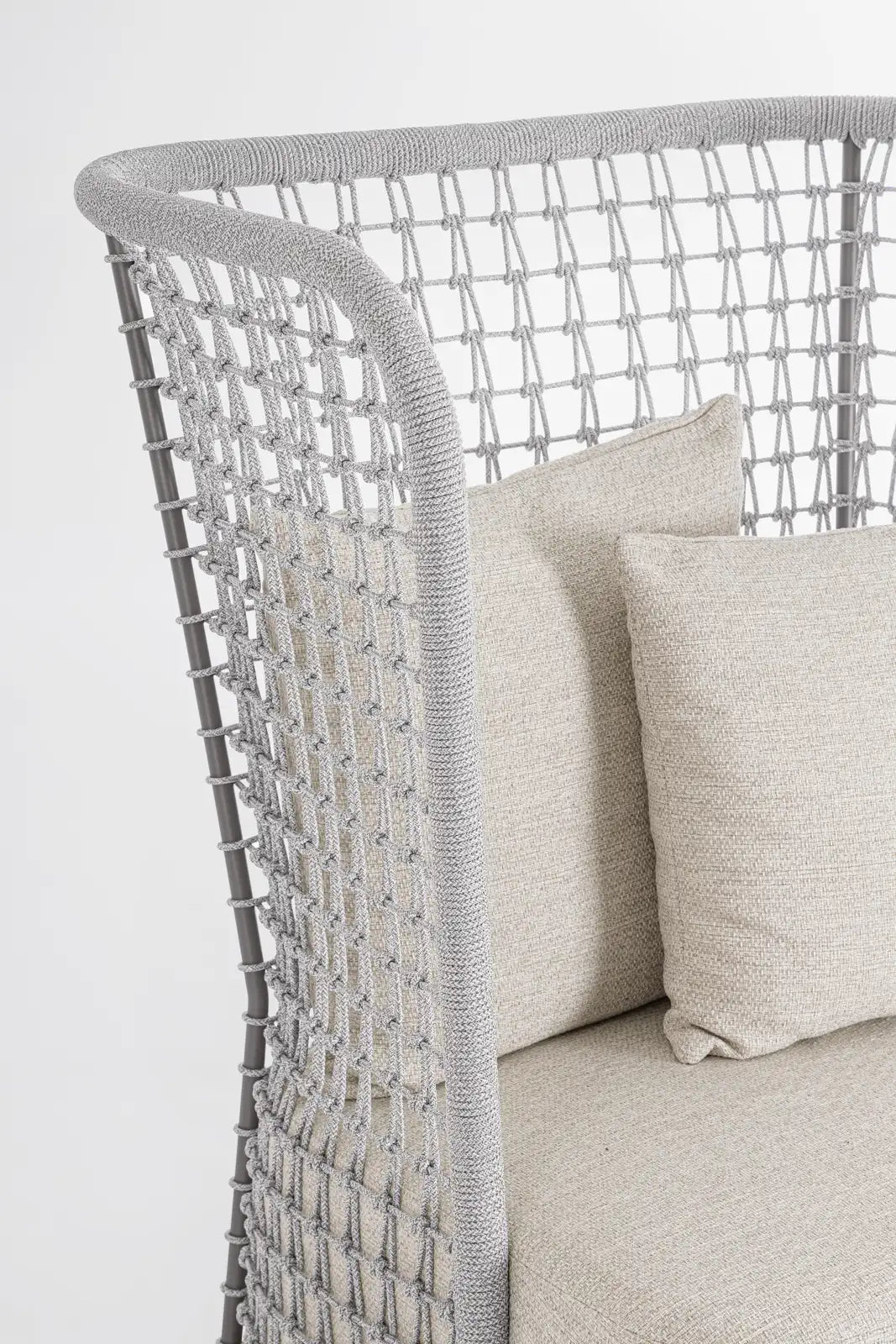 Outdoor Sessel Kollar Artic aus Aluminium und Seil - ZEN ZONE Furniture