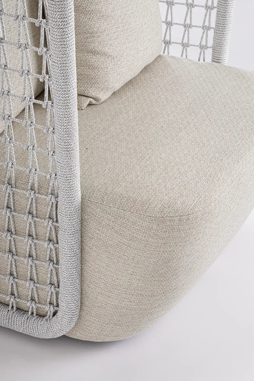 Outdoor Sessel Kollar Artic aus Aluminium und Seil - ZEN ZONE Furniture