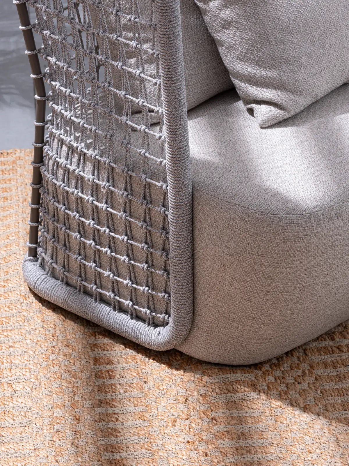 Outdoor Sessel Kollar Artic aus Aluminium und Seil - ZEN ZONE Furniture