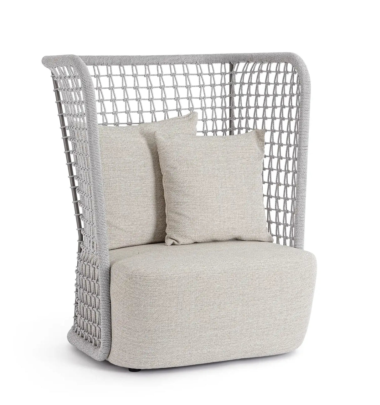 Outdoor Sessel Kollar Artic aus Aluminium und Seil - ZEN ZONE Furniture