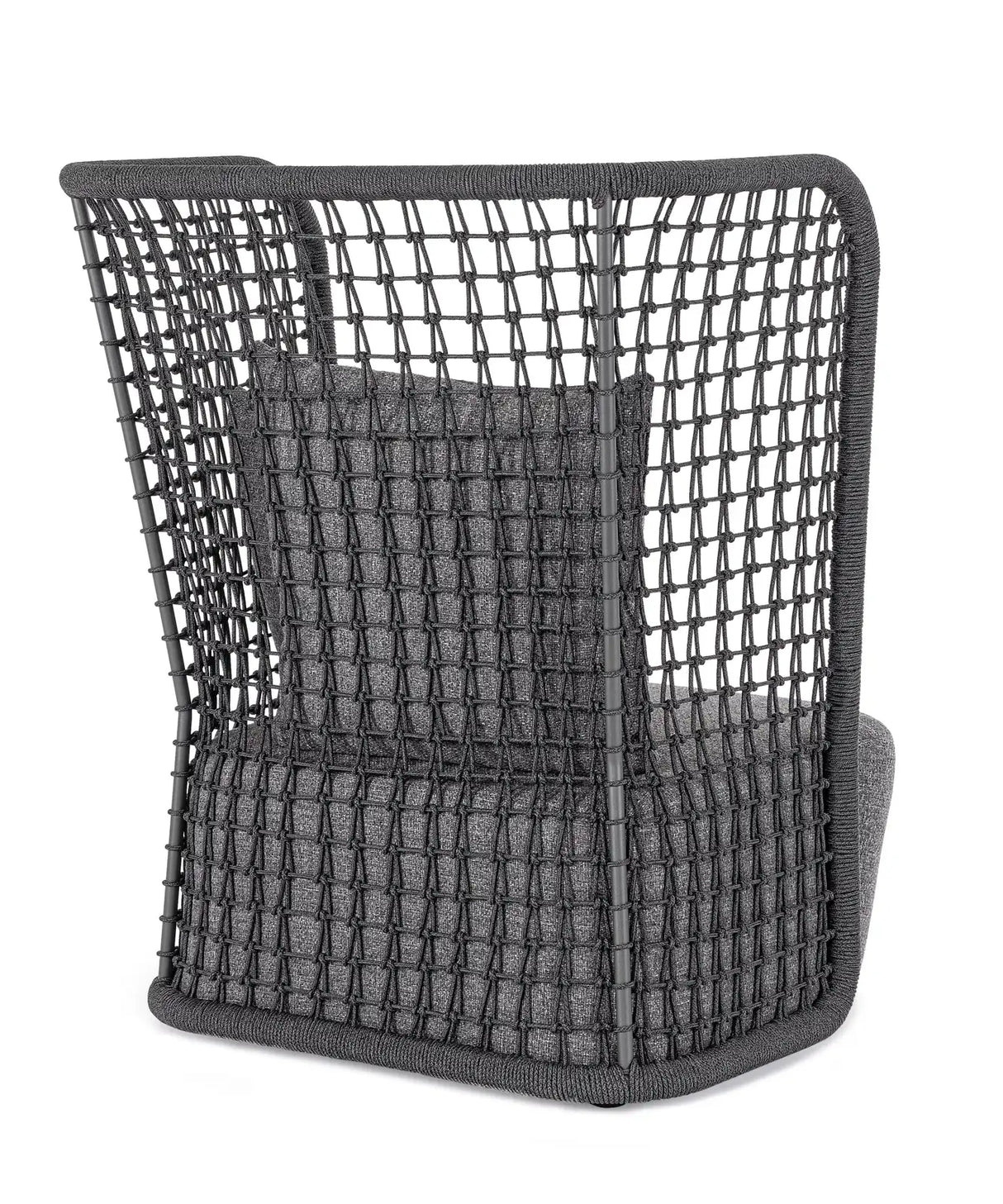 Outdoor Sessel Kollar Anthrazit aus Aluminium und Seil - ZEN ZONE Furniture