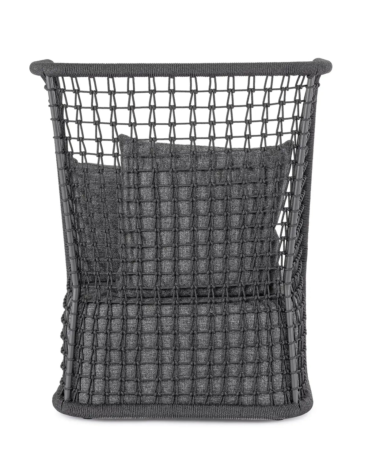 Outdoor Sessel Kollar Anthrazit aus Aluminium und Seil - ZEN ZONE Furniture