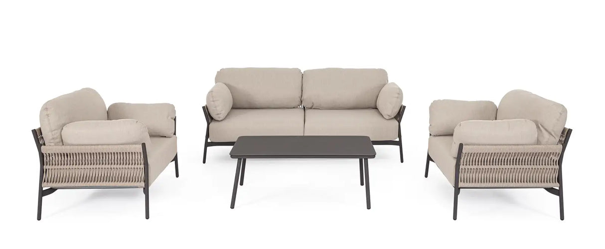 Outdoor Sessel Pardis raven QS25 aus Aluminium - ZEN ZONE Furniture