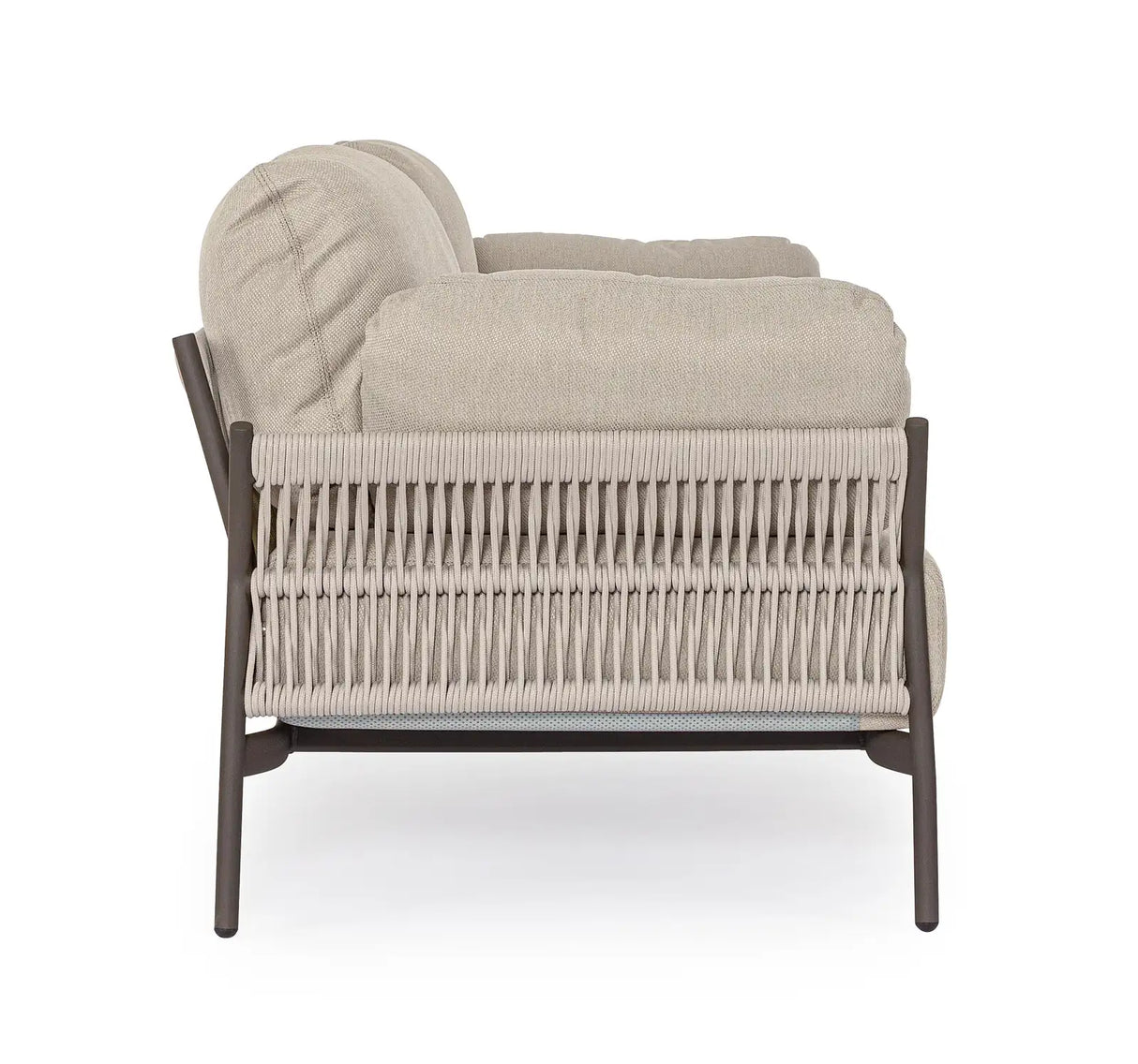 Outdoor Sofa 2-Sitzer Pardis raven QS25 aus Aluminium 183x80 cm - ZEN ZONE Furniture